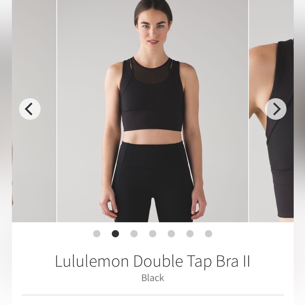 Lululemon size 4 Double Tap bra black